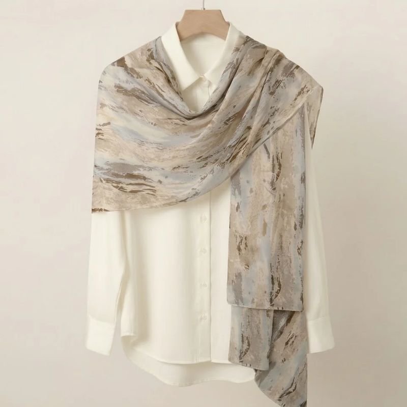 Marble Sand Marble Sand Chiffon | Chiffon - Image 1